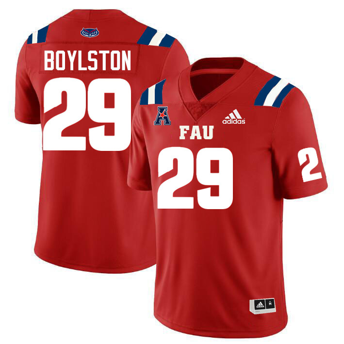 Florida Atlantic Owls #29 Kyle Boylston College Football Jerseys Stitched-Red